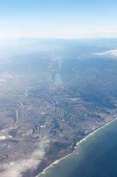 Interstate 280 from the air. (San Francisco)