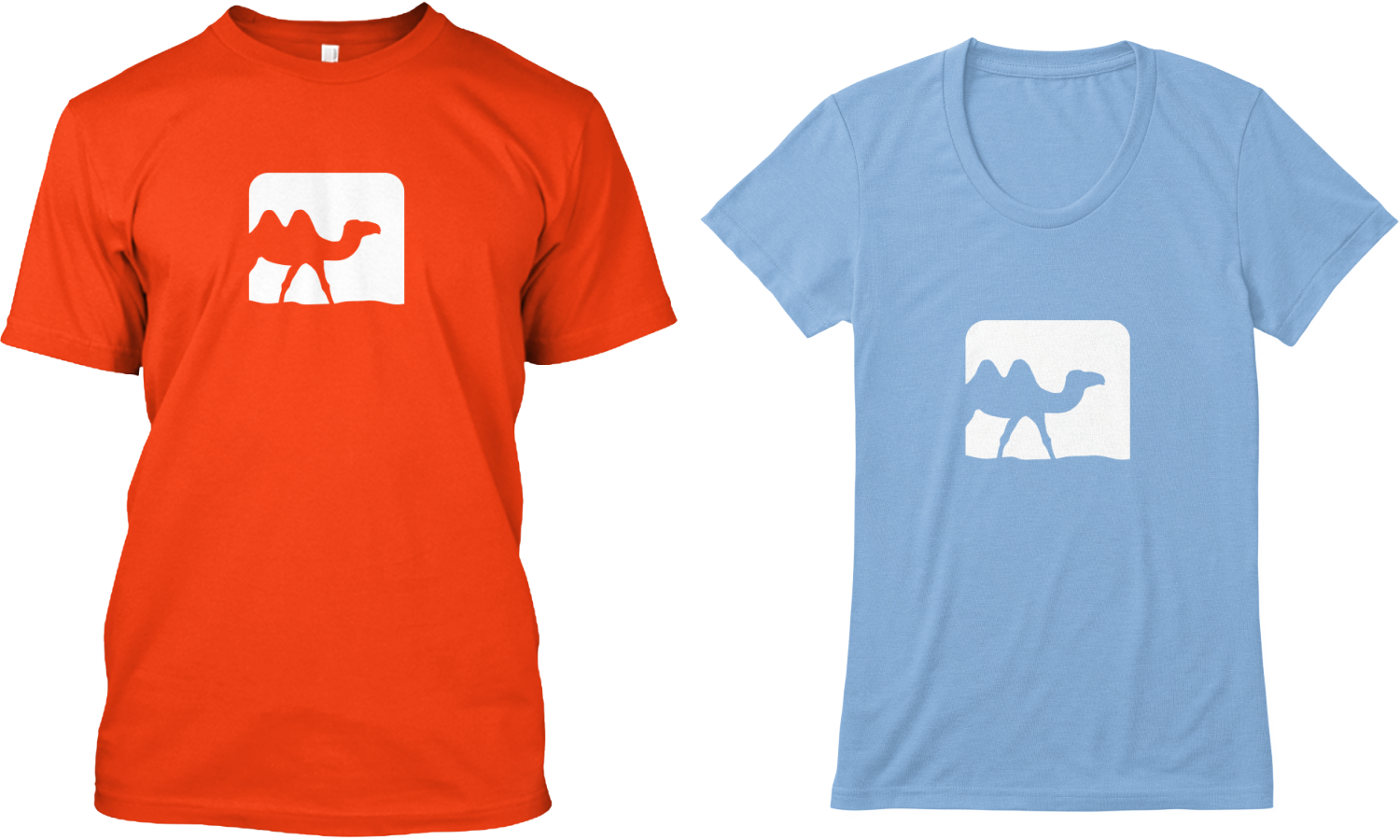 Orange and blue OCaml shirts